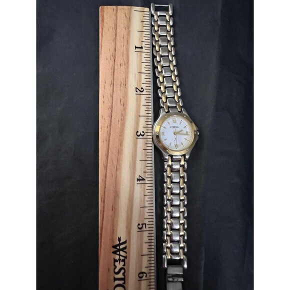 Fossil F2 Women's White Dial Watch Two Tone ES8812- Untested - Picture 13 of 14